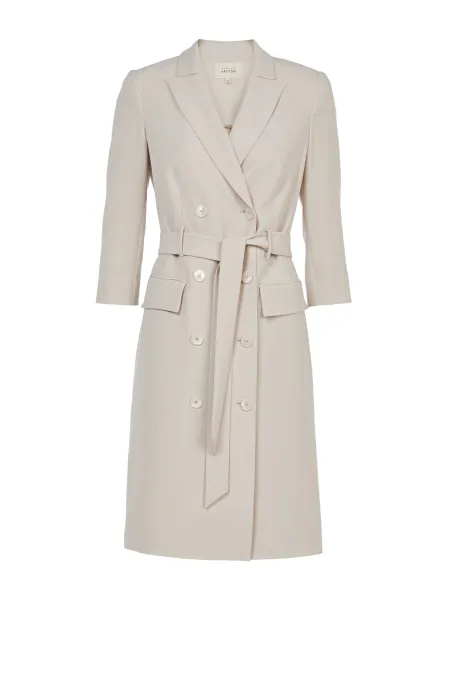 Doppelreihiges Kleid mit Gürtel Elise