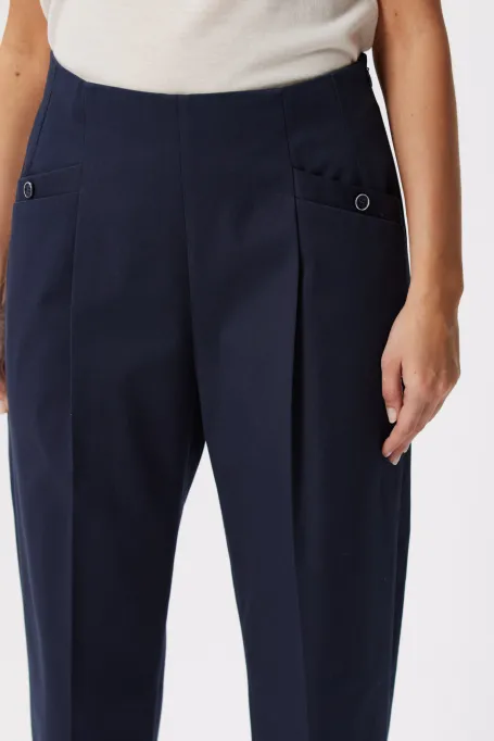 Dunkelblaue Baumwollhosen für den Anzug