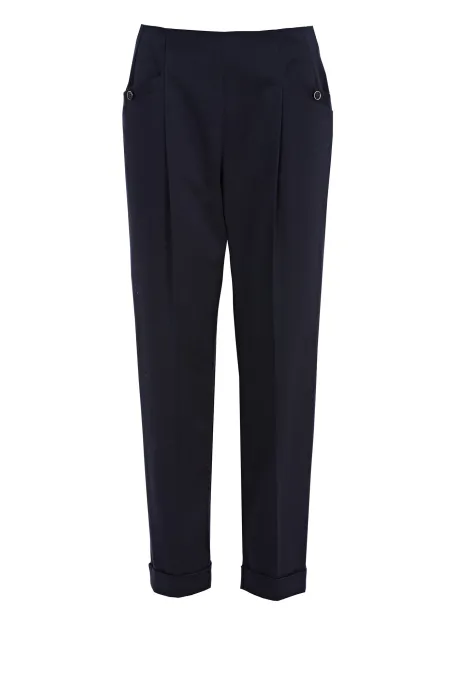 Dunkelblaue Baumwollhosen für den Anzug