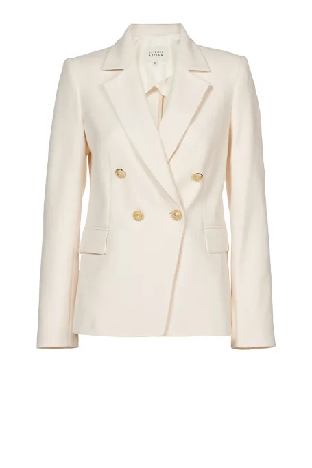 Weißer taillierter Blazer