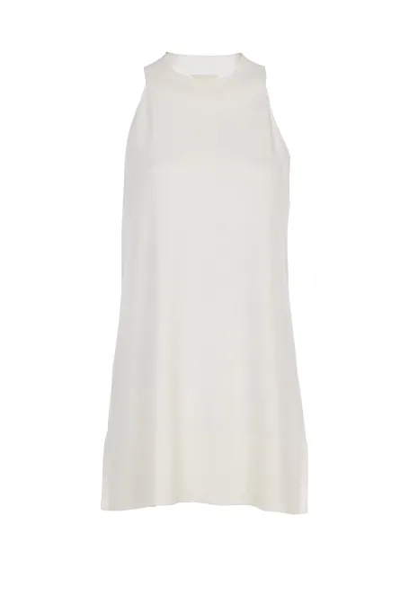 Weißer Seidentunika