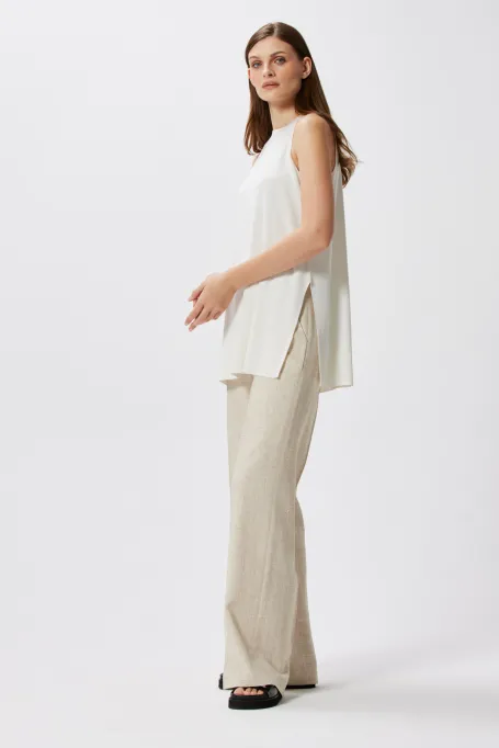 Weißer Seidentunika