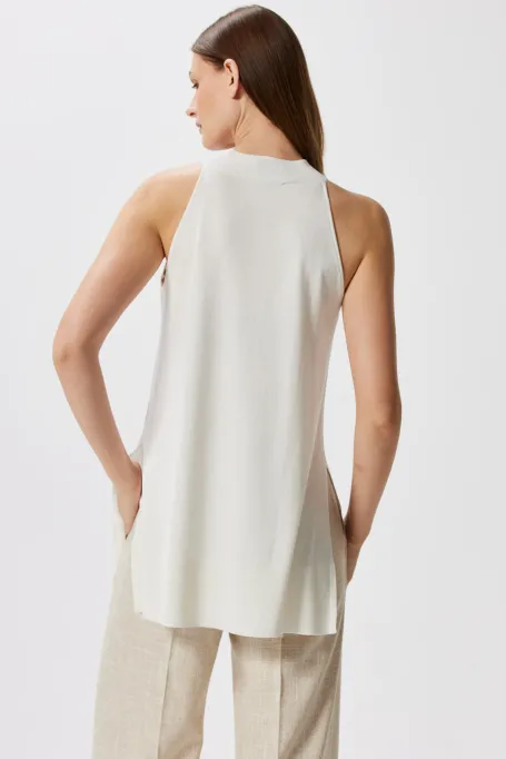 Weißer Seidentunika