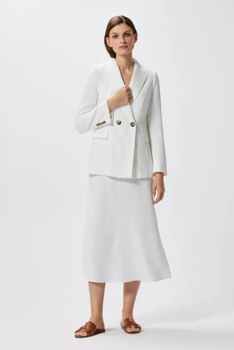 Weißer Leinenblazer für Anzug