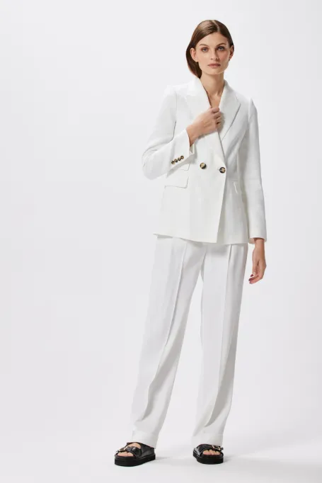 Weißer Leinenblazer für Anzug