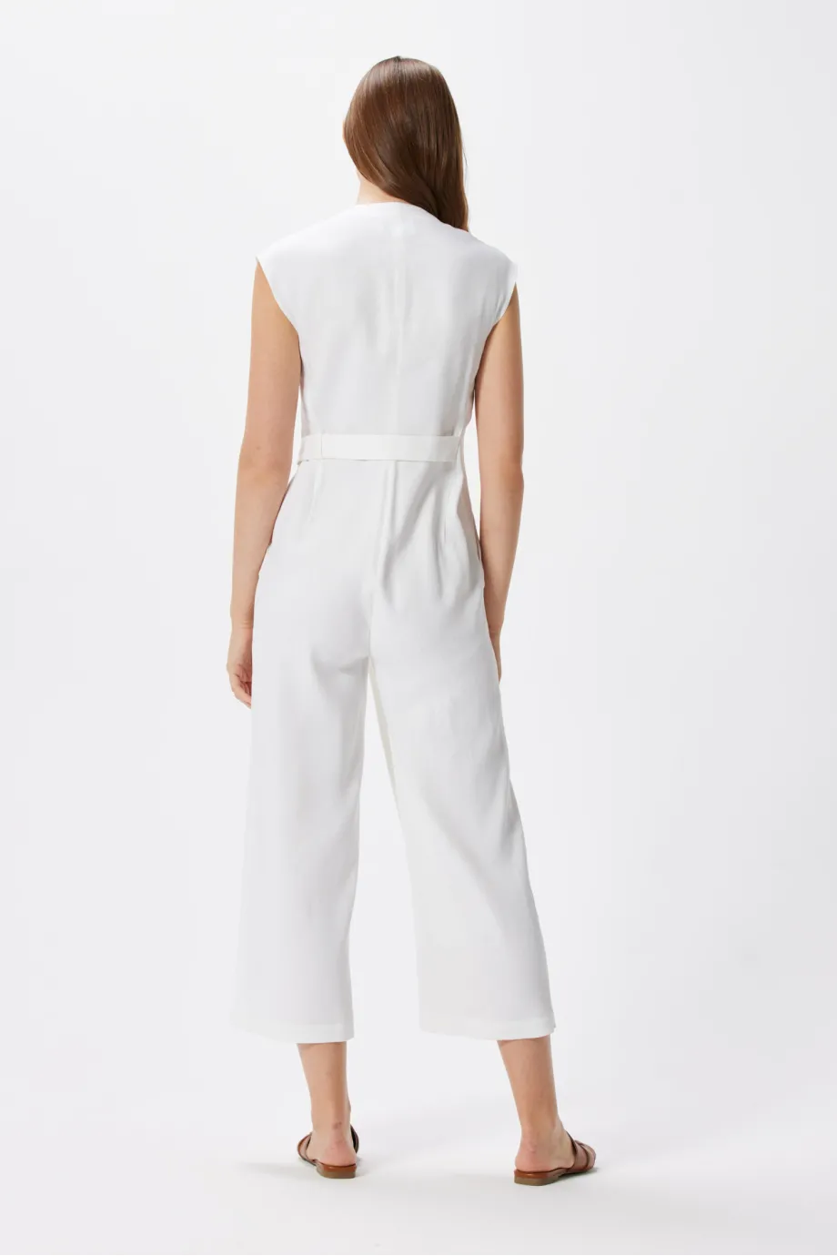 Weißer Leinen-Overall Weißer Leinen-Overall