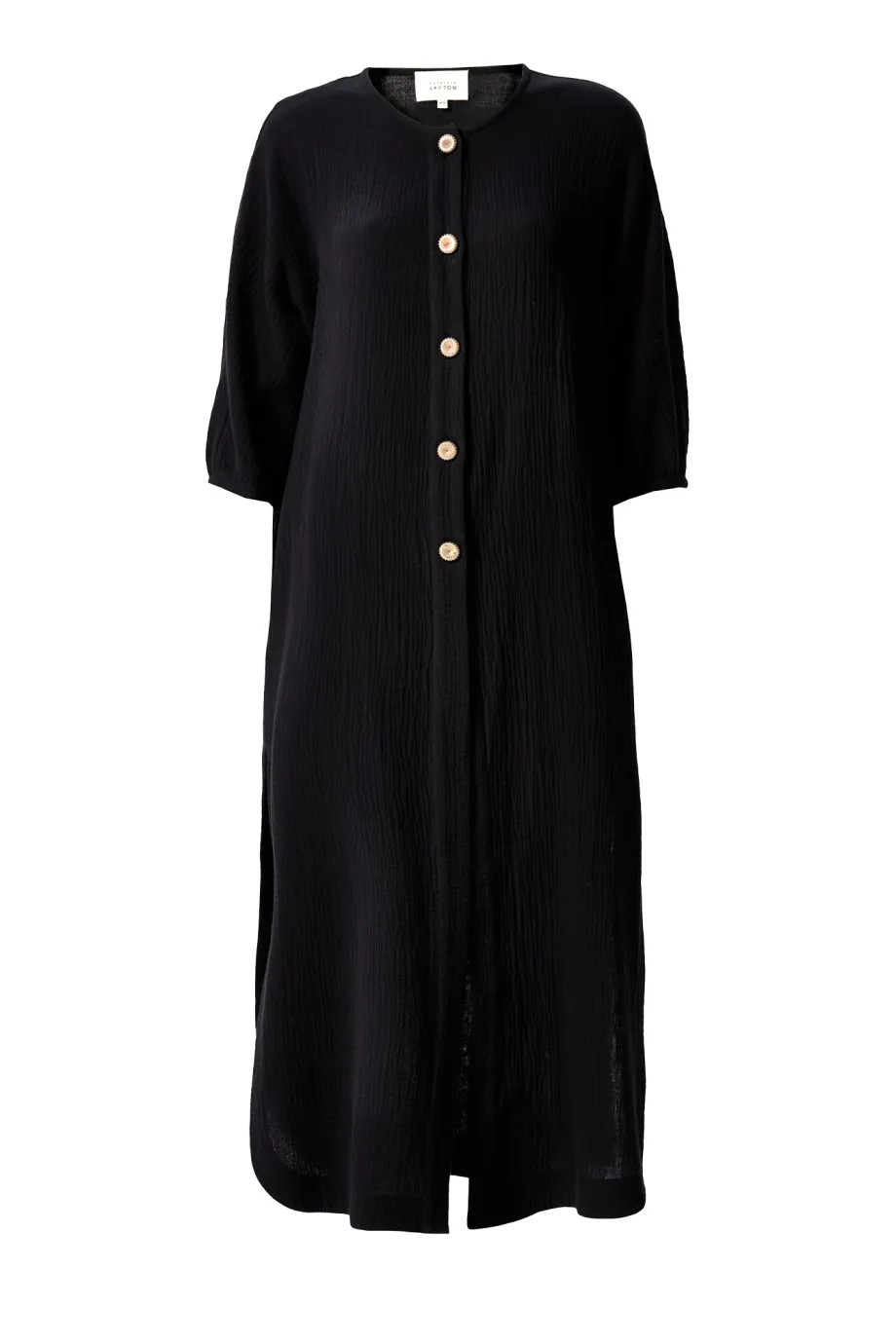 Schwarze lockere Baumwolltunika Schwarze lockere Baumwolltunika