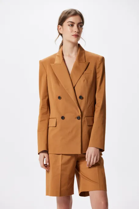 Baumwoll-Doppelreihiger Blazer zum Anzug
