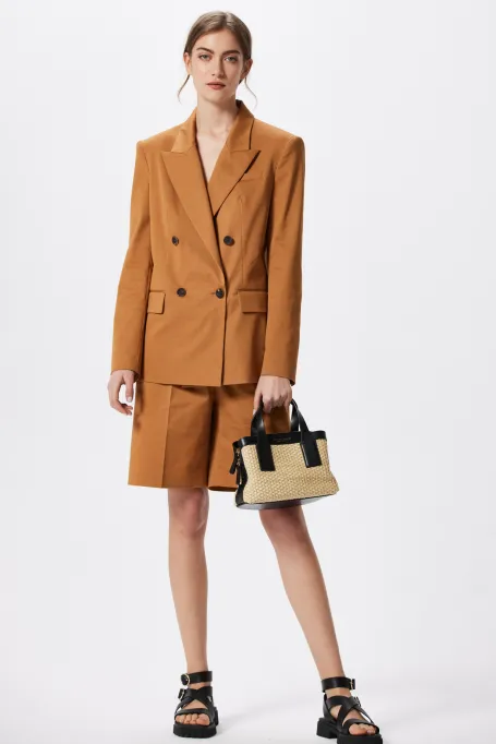 Baumwoll-Doppelreihiger Blazer zum Anzug