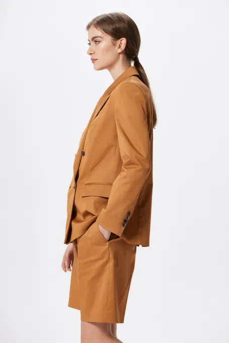 Baumwoll-Doppelreihiger Blazer zum Anzug