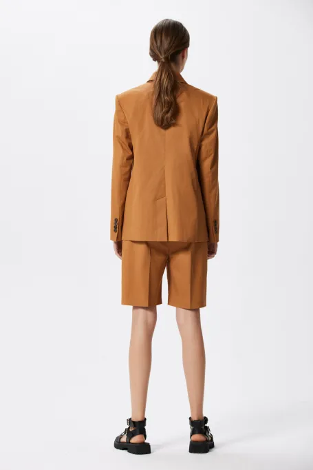 Baumwoll-Doppelreihiger Blazer zum Anzug