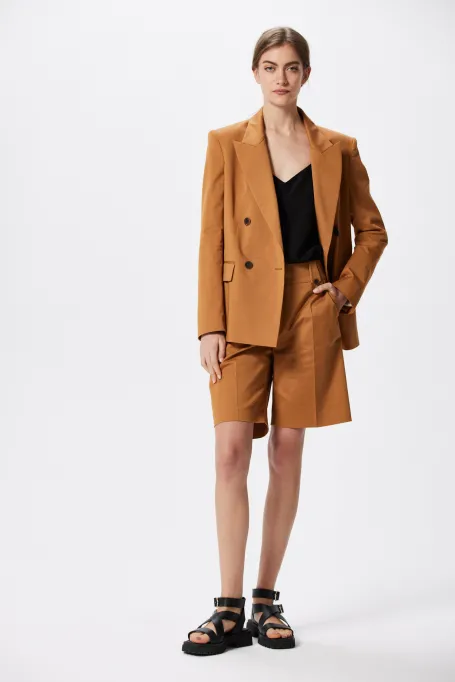 Baumwoll-Doppelreihiger Blazer zum Anzug