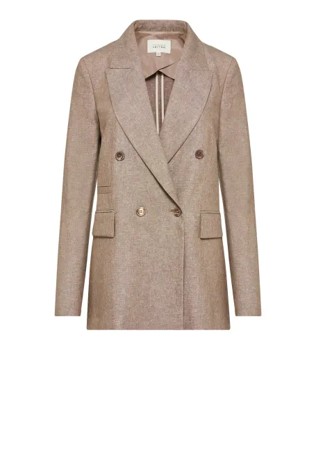 Blazer aus einem Mischgewebe aus kühler Wolle und Leinen für Anzüge