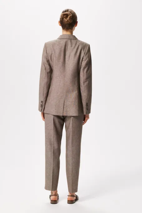 Blazer aus einem Mischgewebe aus kühler Wolle und Leinen für Anzüge