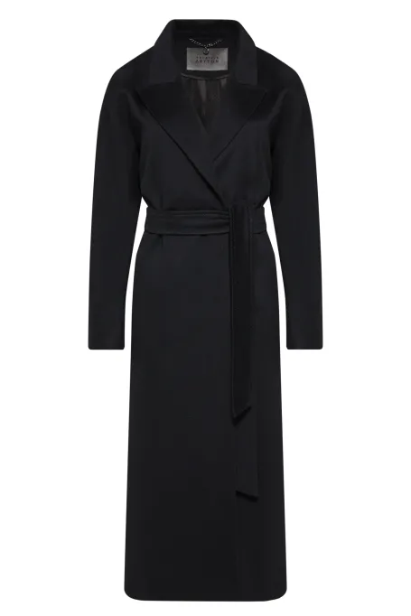 Schwarzer Kaschmirmantel
