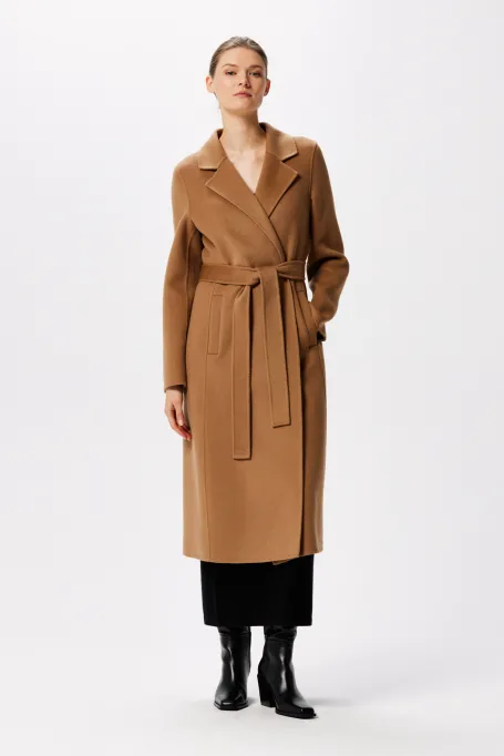 Doppelgesicht-Wollmantel mit Kaschmir