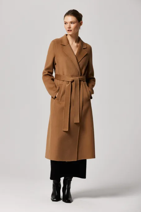 Doppelgesicht-Wollmantel mit Kaschmir