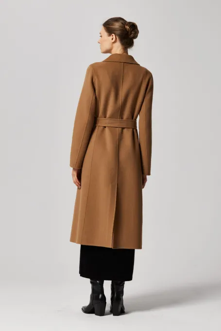 Doppelgesicht-Wollmantel mit Kaschmir