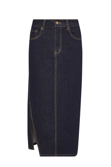 Jeans-Midirock in Dunkelblau