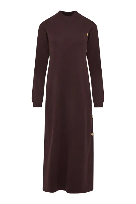 Braunes Wollkleid mit Kaschmir