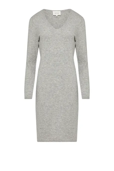Graues Kaschmirkleid