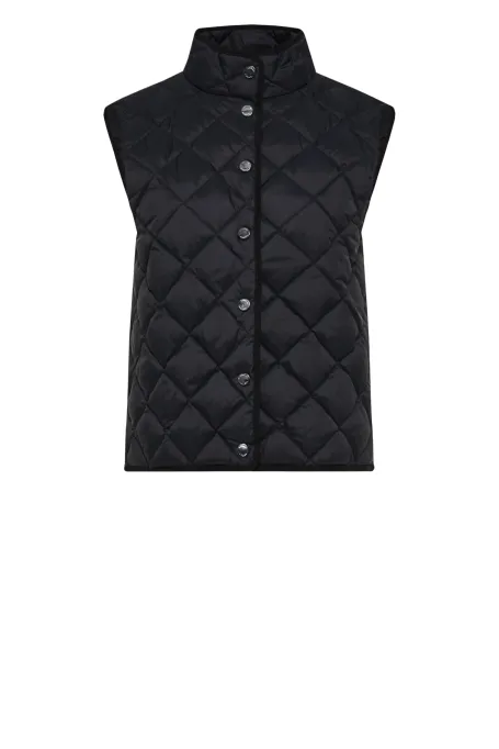 Schwarze gesteppte Weste
