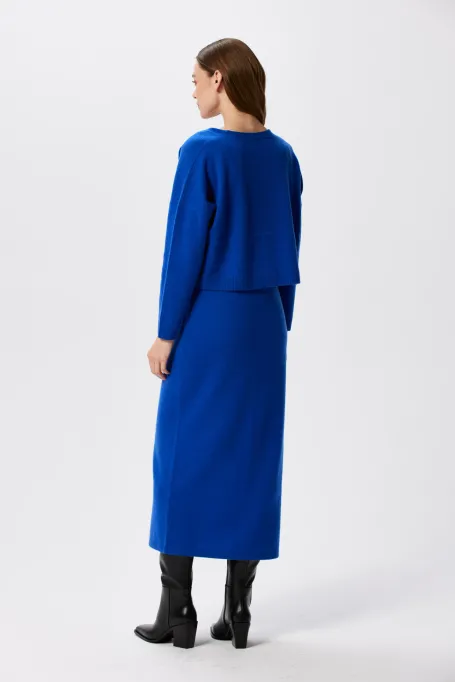 Kurze Strickjacke mit Kaschmir