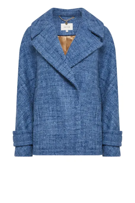 Hellblaue Jacke mit Alpakawolle