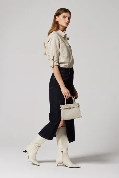 Jeans-Midirock in Dunkelblau