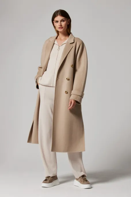 Mantel mit Doubleface-Seide