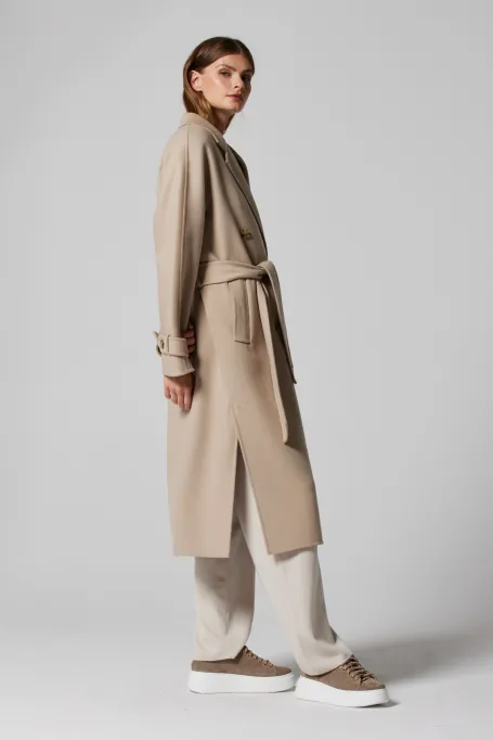 Mantel mit Doubleface-Seide