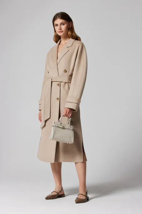 Mantel mit Doubleface-Seide