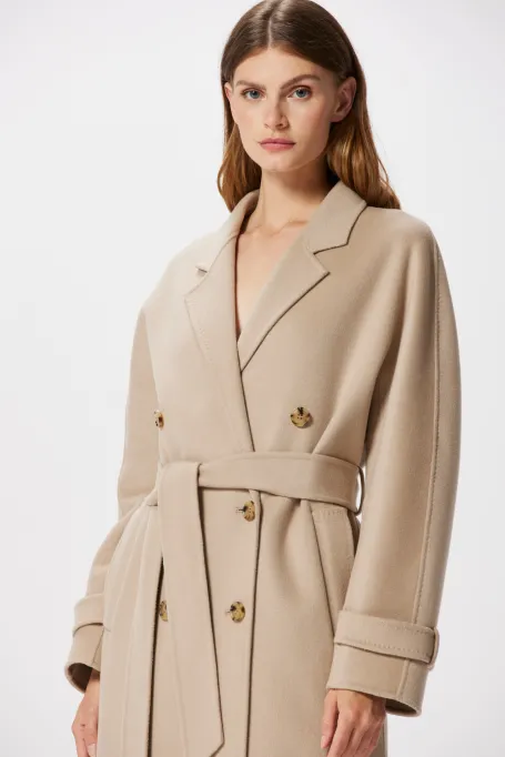 Mantel mit Doubleface-Seide