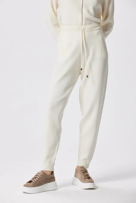 Cremige Hose aus Merinowolle