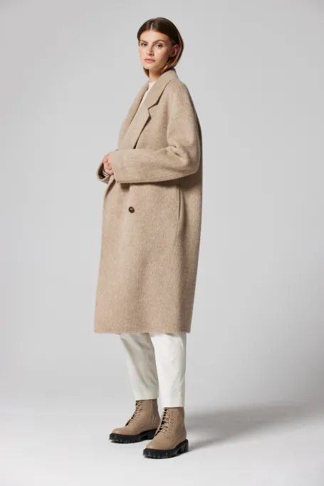 Mantel mit Alpaka doubleface