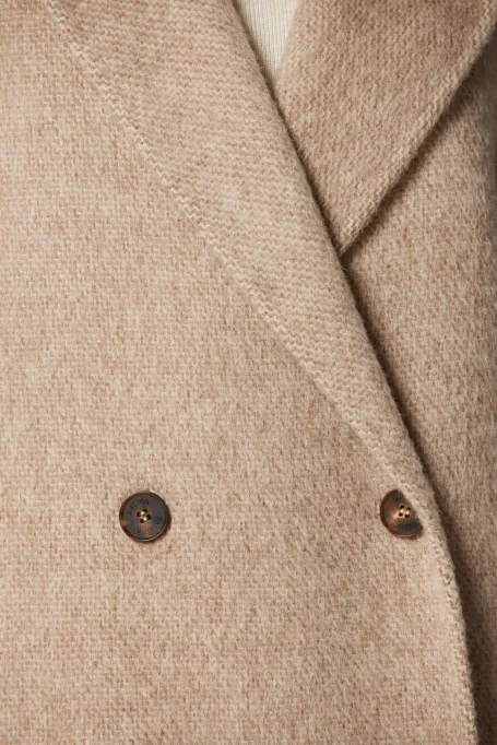 Mantel mit Alpaka doubleface