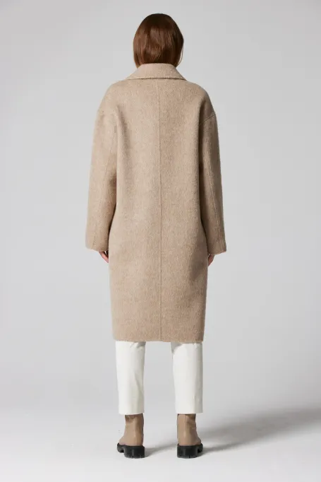 Mantel mit Alpaka doubleface