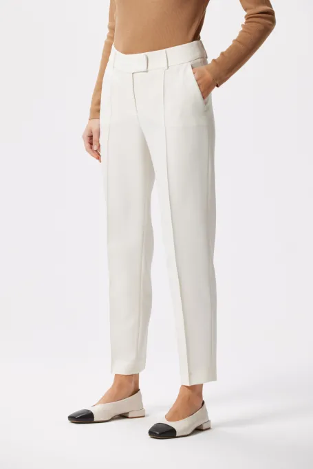 Weiße Lotto-Anzugshose