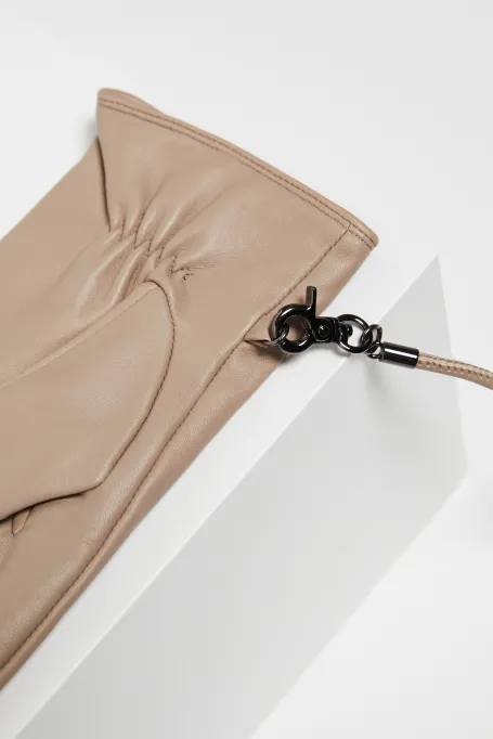 Lederhandschuhe mit abnehmbarem Riemen