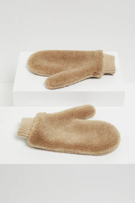 Camel Teddy Bear Wollhandschuhe
