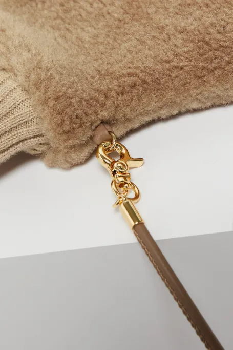 Camel Teddy Bear Wollhandschuhe