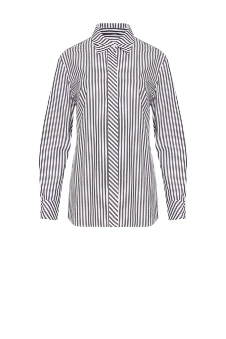 Baumwollhemd mit Streifen
