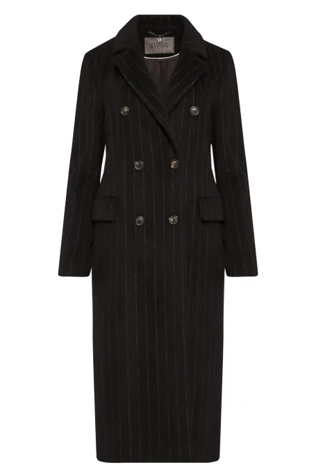 Wollmantel im Tennis-Design