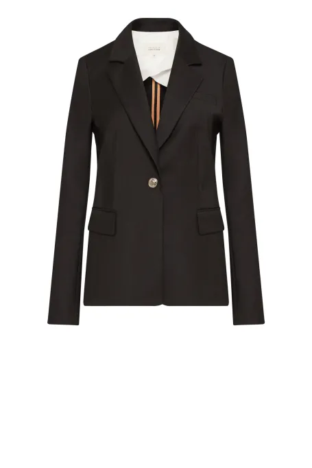 Schwarzes Sakko mit Wolle für Anzug