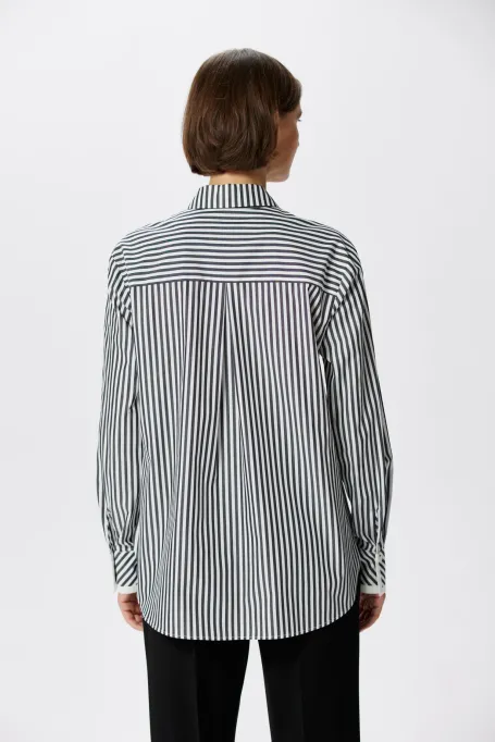 Baumwollhemd mit Streifen