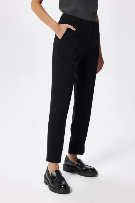 Elegante schwarze Lotto-Anzughose
