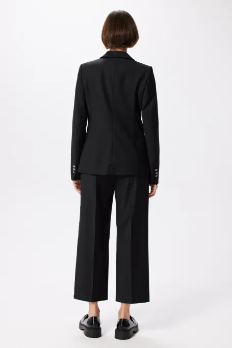 Schwarzes Sakko mit Wolle für Anzug