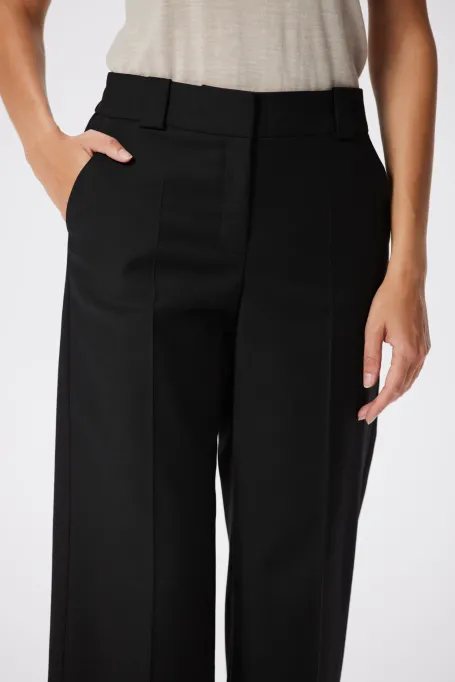 Schwarze Anzughose mit Wolle