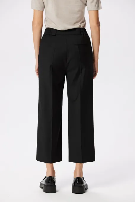 Schwarze Anzughose mit Wolle