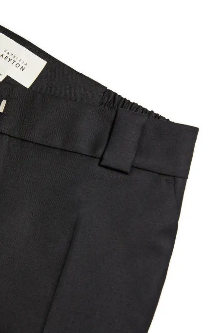 Schwarze Anzughose mit Wolle